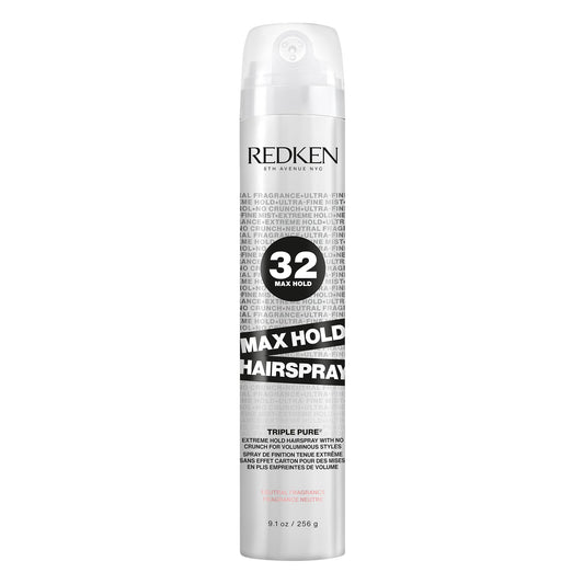 Redken Max Hold Neutral Hairspray 32 | Extreme Maximum High Hold Hairspray | Long-Lasting Lift & Frizz Control | For All Hair Types | Neutral