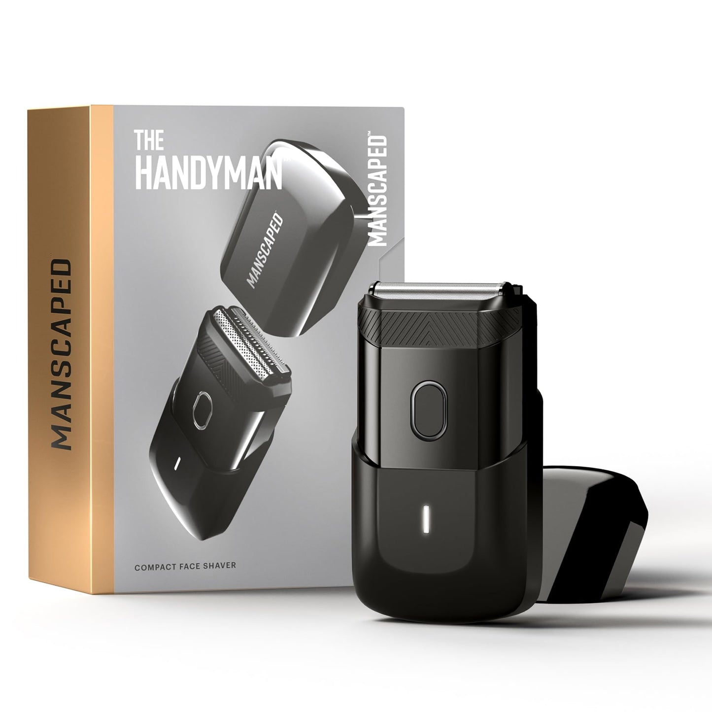 MANSCAPED® The Handyman™ Compact Face Shaver - Portable Men’s Travel Facial Hair Groomer, USB-C Rechargeable Razor, Electric Foil Face Shaver Beauty and Personal Care MANSCAPED