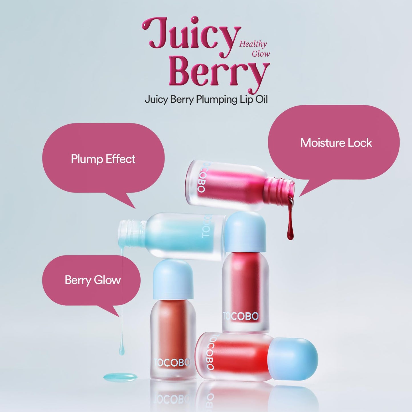 TOCOBO Korean Skincare Juicy Berry Plumping Lip Oil (03 Black Cherry) Beauty and Personal Care TOCOBO