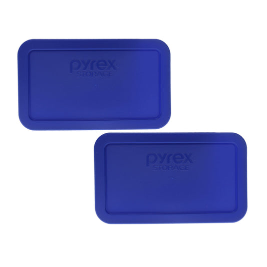 Pyrex 7214-PC 4.8 Cup Cadet Blue Food Storage Replacement Lid (2-Pack) - Made in USA