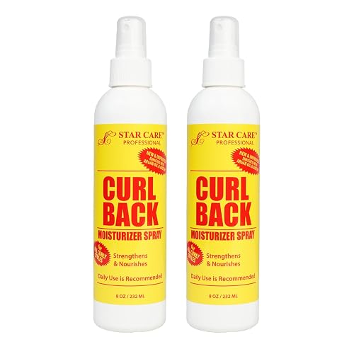 STAR CARE Professional Curl Back Moisturizer Spray - Argan Oil & Biotin Strengthening & Nourishing Hair Mist for Braids, Locks, Afros & Curly Hair
