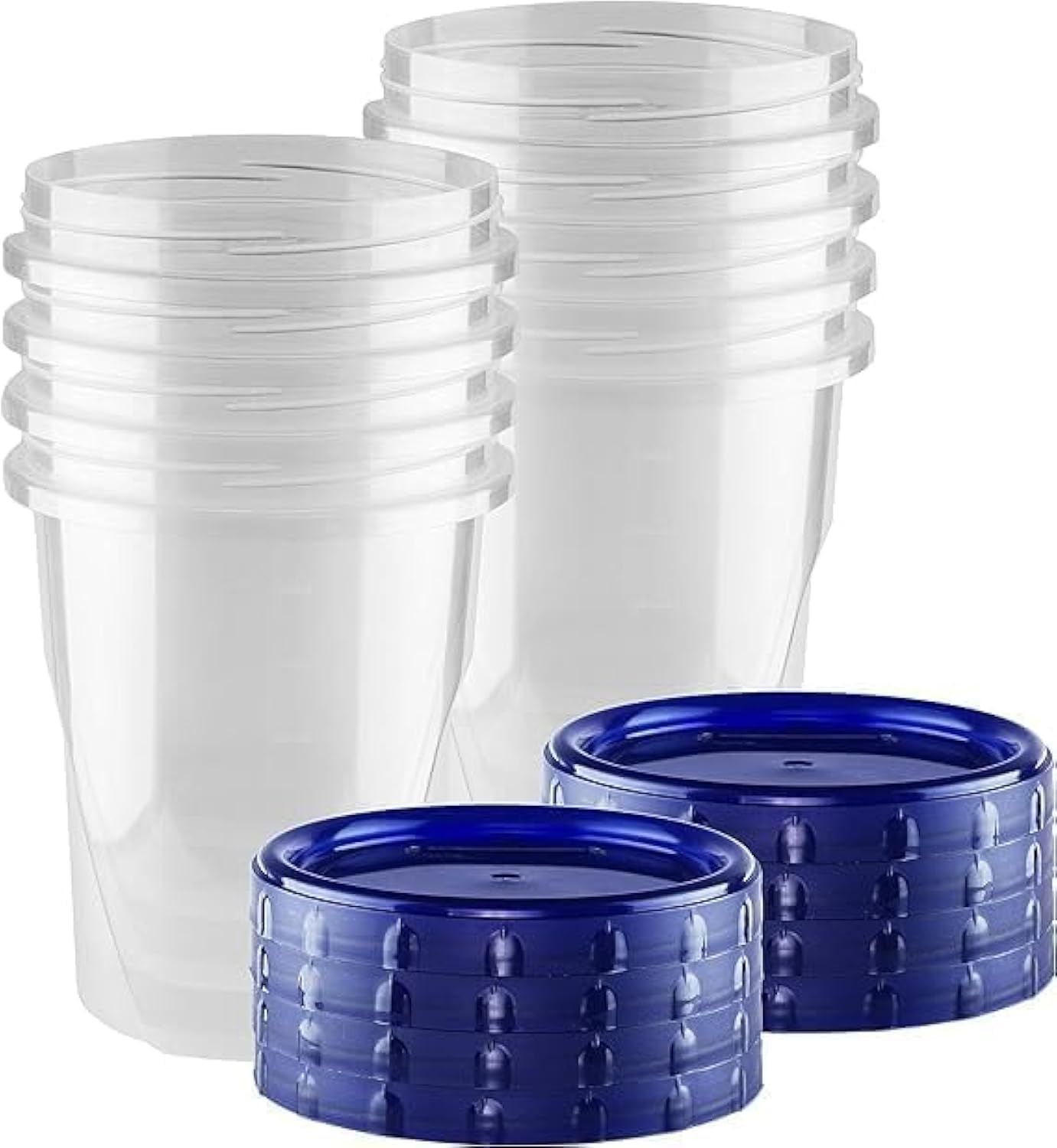 HomeyGear 32 oz - 8 Pack Twist Top Food Deli Containers Screw And Seal Lids, Stackable Reusable Quality Plastic Storage Containers with Screw-on Lids…