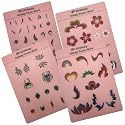 HNShining Face and Body Paint Practice Board With Various Patterns - Reusable Exercise Template and Skill Sheet