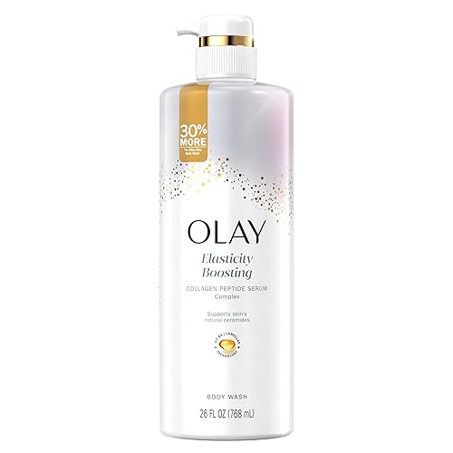 Olay Body Wash for Women, Elasticity Boosting, Collagen Peptide Serum Complex, Renews Moisture, Free of Parabens & Phthalates, Vitamin B3 Lameller