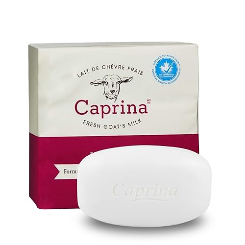 Caprina by Canus Goat Milk Soap Bar, ORIGINAL, 3.2 oz (90 g) Bars, 3-Pack, Moisturizing Daily Cleanser for Face, Hands & Body, Fresh Canadian Goat