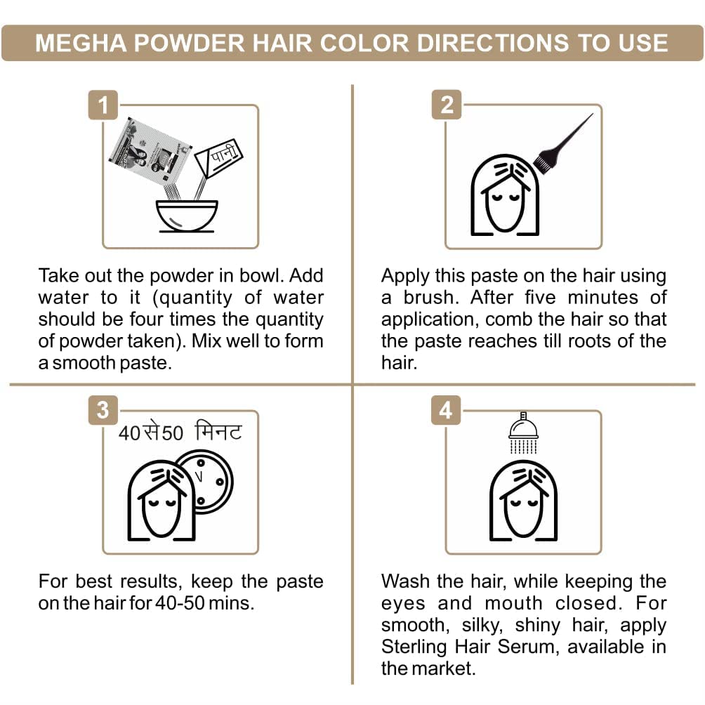 Nutranix Tna Megha Mehandi Hair Care Powder - Megha Mehandi (Pack Of 4) For Natural Hair Color Solution | For Men & Women 45GM. (Brown)