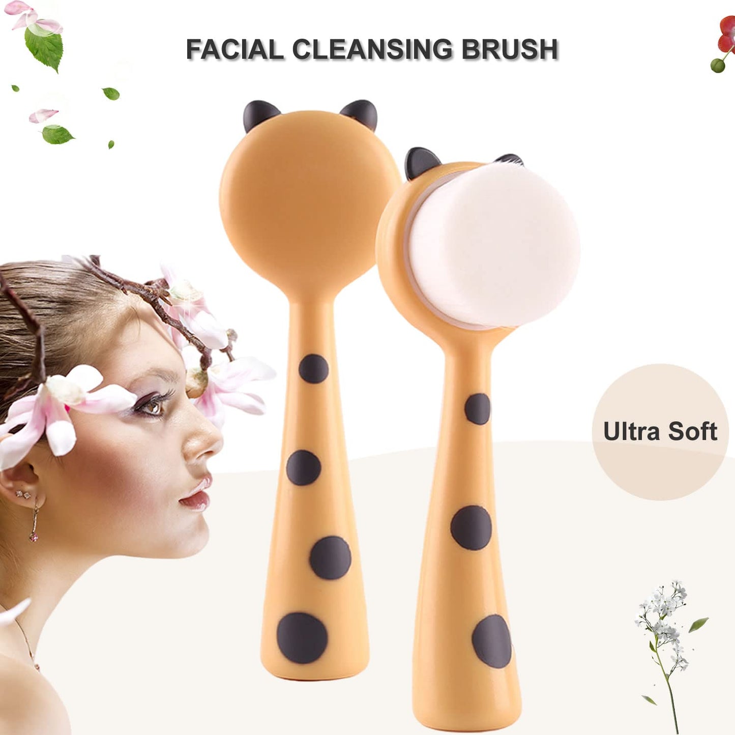 Face Brush Face Scrubber, Hysotok Facial Cleansing Brush with Soft Bristles for Face Cleansing Wash Scrub, Face Cleanser Brush for Facial Exfoliating