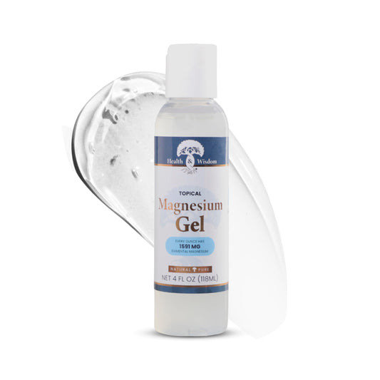 Health & Wisdom Pure Magnesium Gel with Seaweed Extract - USP Grade Topical Muscle & Joint Relief- Natural and Pure Skin & Scalp Moisturizing Beauty & Personal Care Health and Wisdom