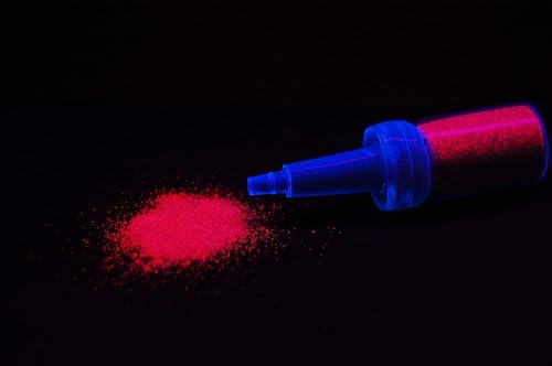 UV Blacklight Reactive Cosmetic Face & Body Glitter Powder (10 Gram Jars) (UV Neon Purple)