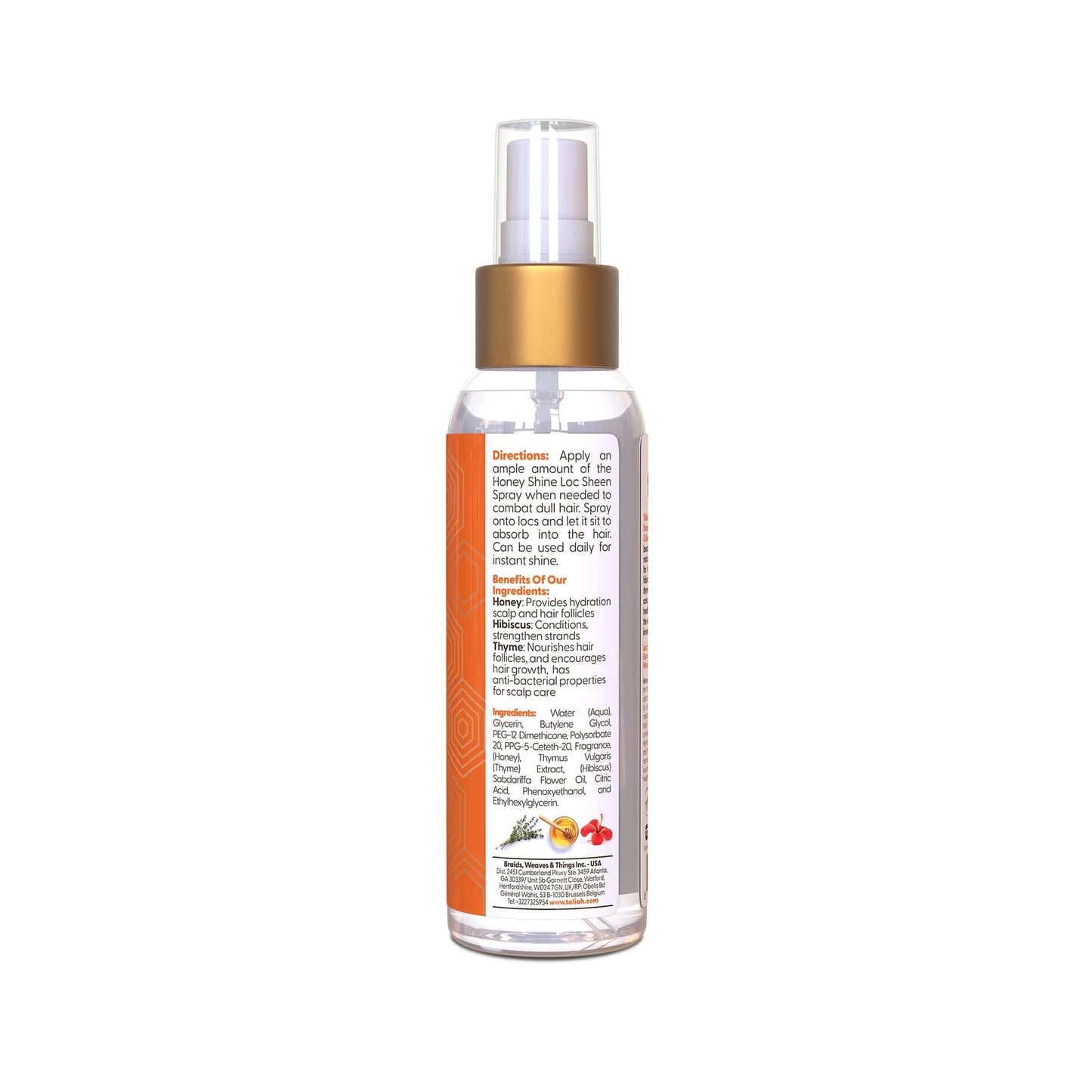 Taliah Waajid Love My Locs Honey Shine Loc Sheen | Daily Moisturizing, Alcohol-Free Refreshing Shine Spray, Hair Scalp Moisturizer 4 fl oz
