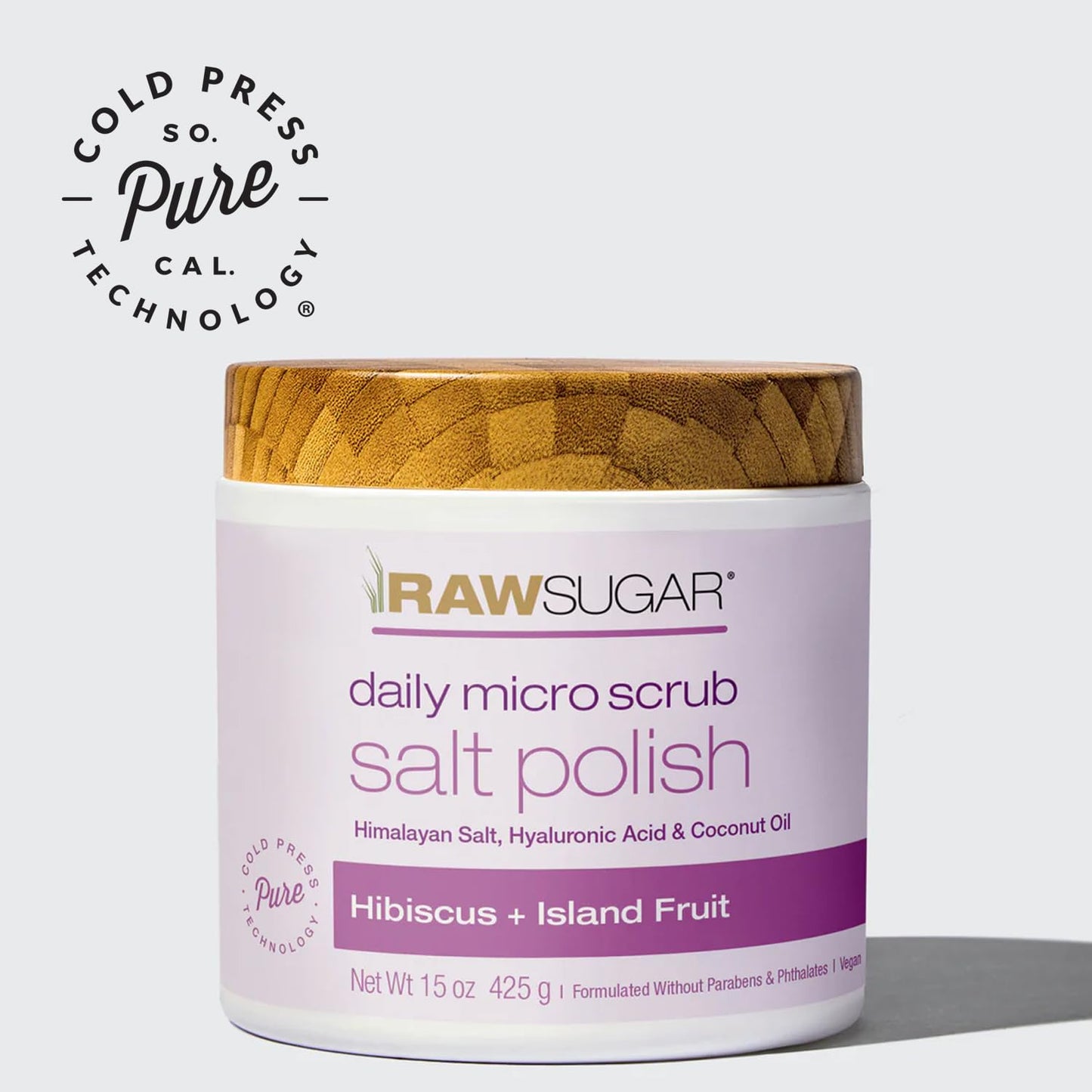 RawSugar Daily Micro Salt Scrub for Body, Exfoliates & Brightens, 15 oz Beauty & Personal Care RAW SUGAR