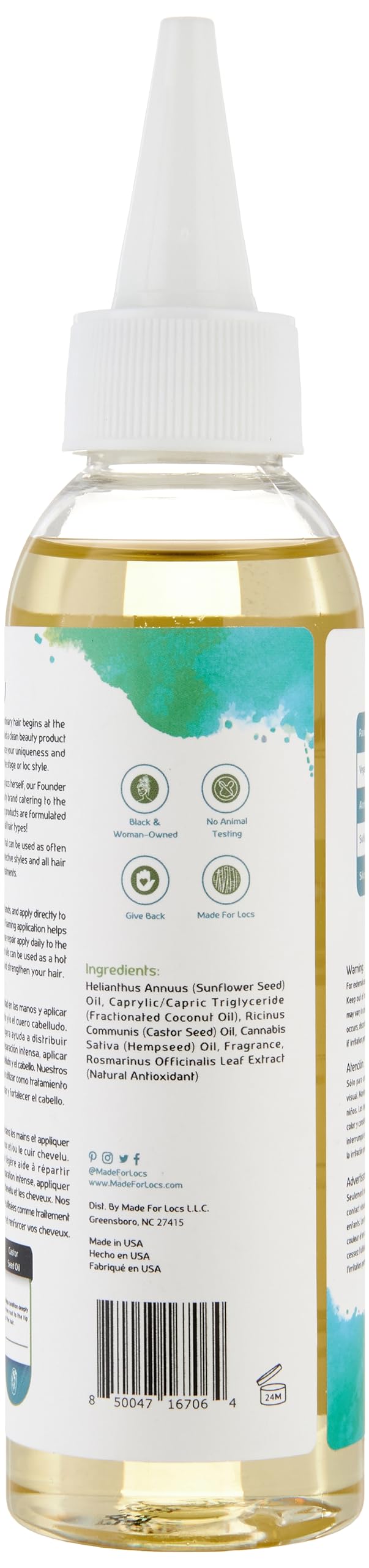 Locs Vegan Conditioning Hair Oil | Foaming Locs Oil | 4 oz