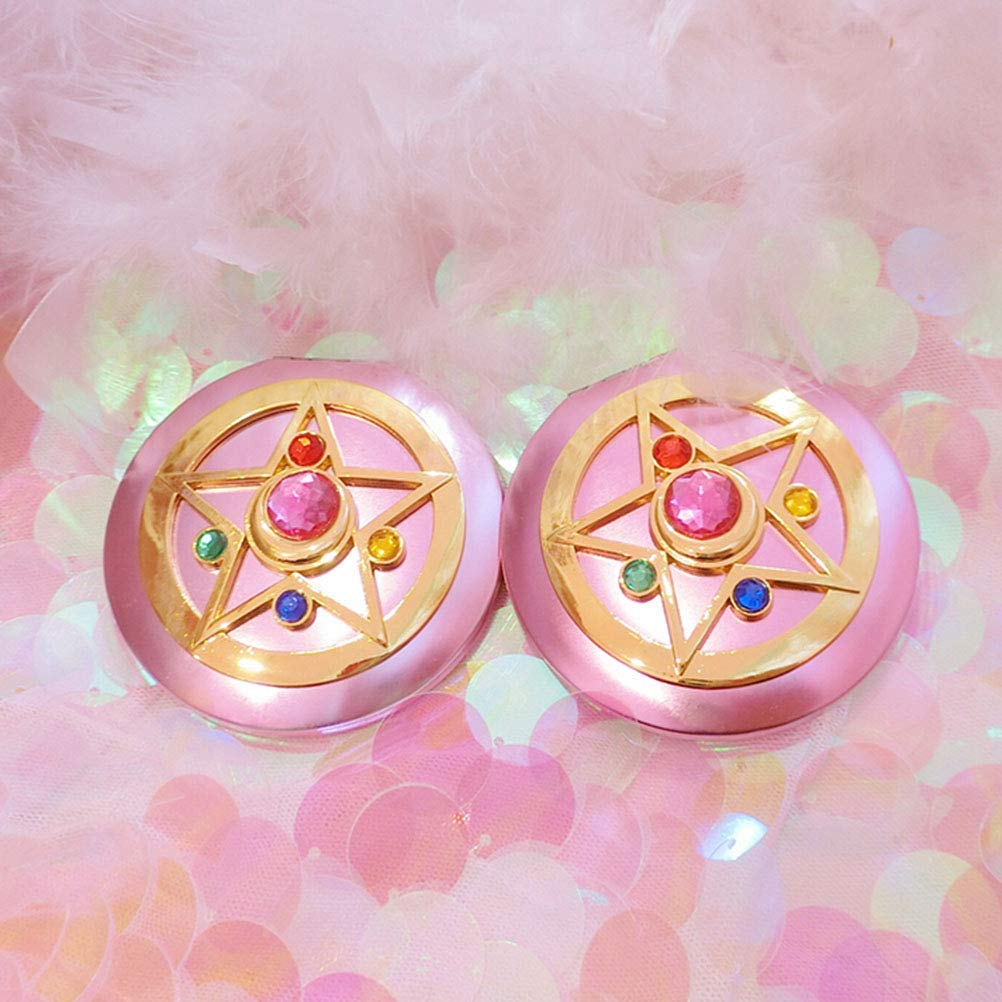 SHOWLOUE Makeup Compact Mirrors, Personal Makeup Mirror Portable Travel Handheld Foldable Double Sided Mirror