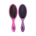 Wet Brush Original Detangler Hair Brush 2-Pack, Pink & Purple, Perfect Stocking Stuffer Set for Women & Men, Ultra-Soft IntelliFlex Bristles for Wet