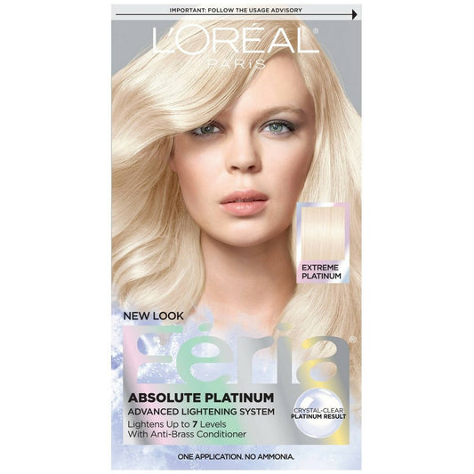 L'Oreal Feria Absolute Platinums Hair Color, Extreme Platinum 1 ea (Pack of 12)