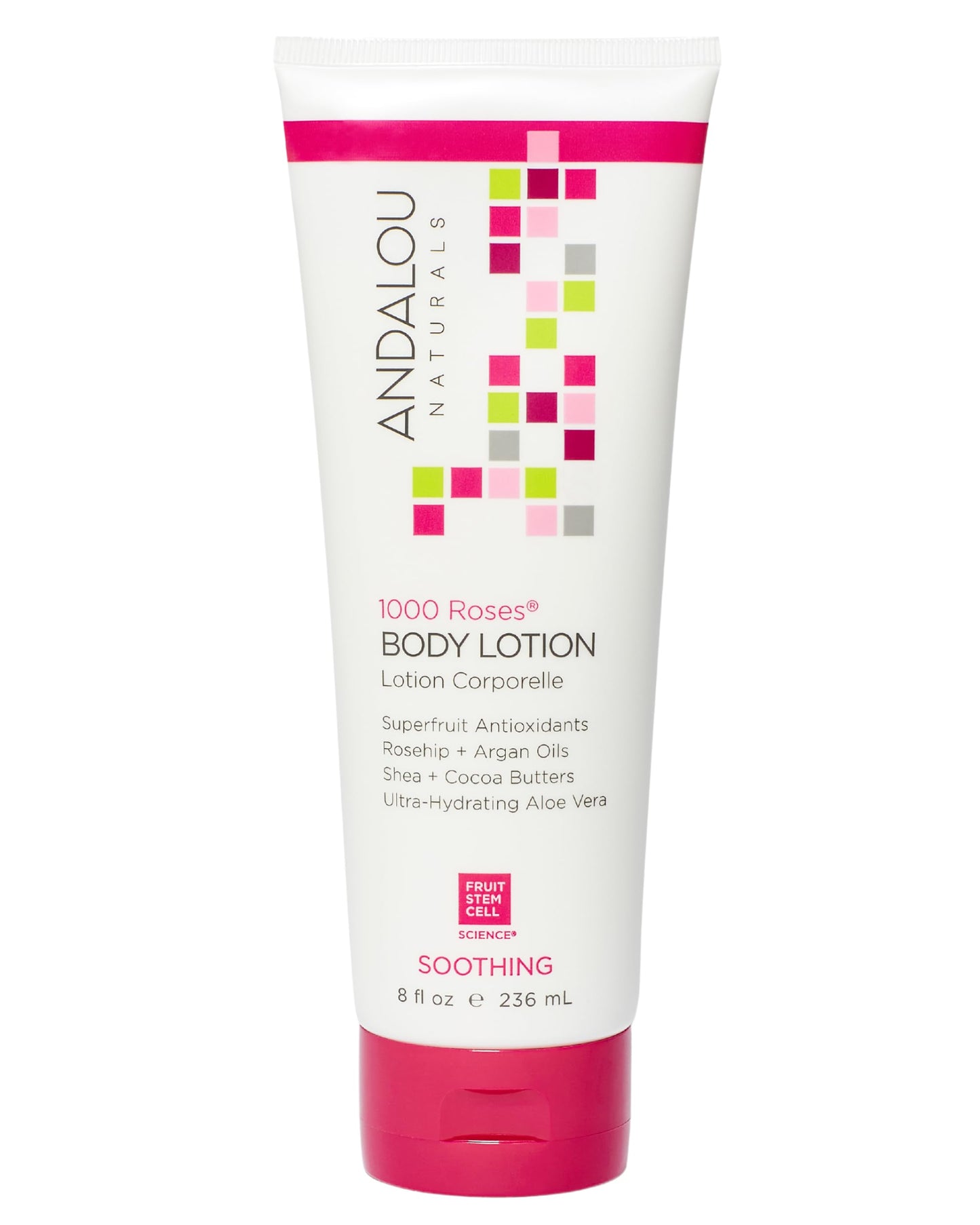 Andalou Naturals 1000 Roses Soothing Body Lotion - Improve Skin Moisture with Shea Butter & Aloe Vera - Hydrating Lotion for Dry or Sensitive Skin - 8