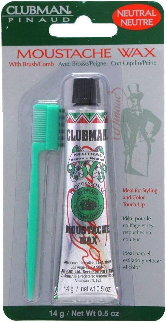 Clubman Moustache Wax Neutral 0.50 Oz (Pack of 10) Beauty and Personal Care Clubman