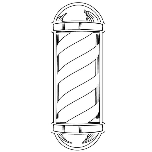 BarberMate Barber Pole Car Decal (White) Beauty and Personal Care BarberMate