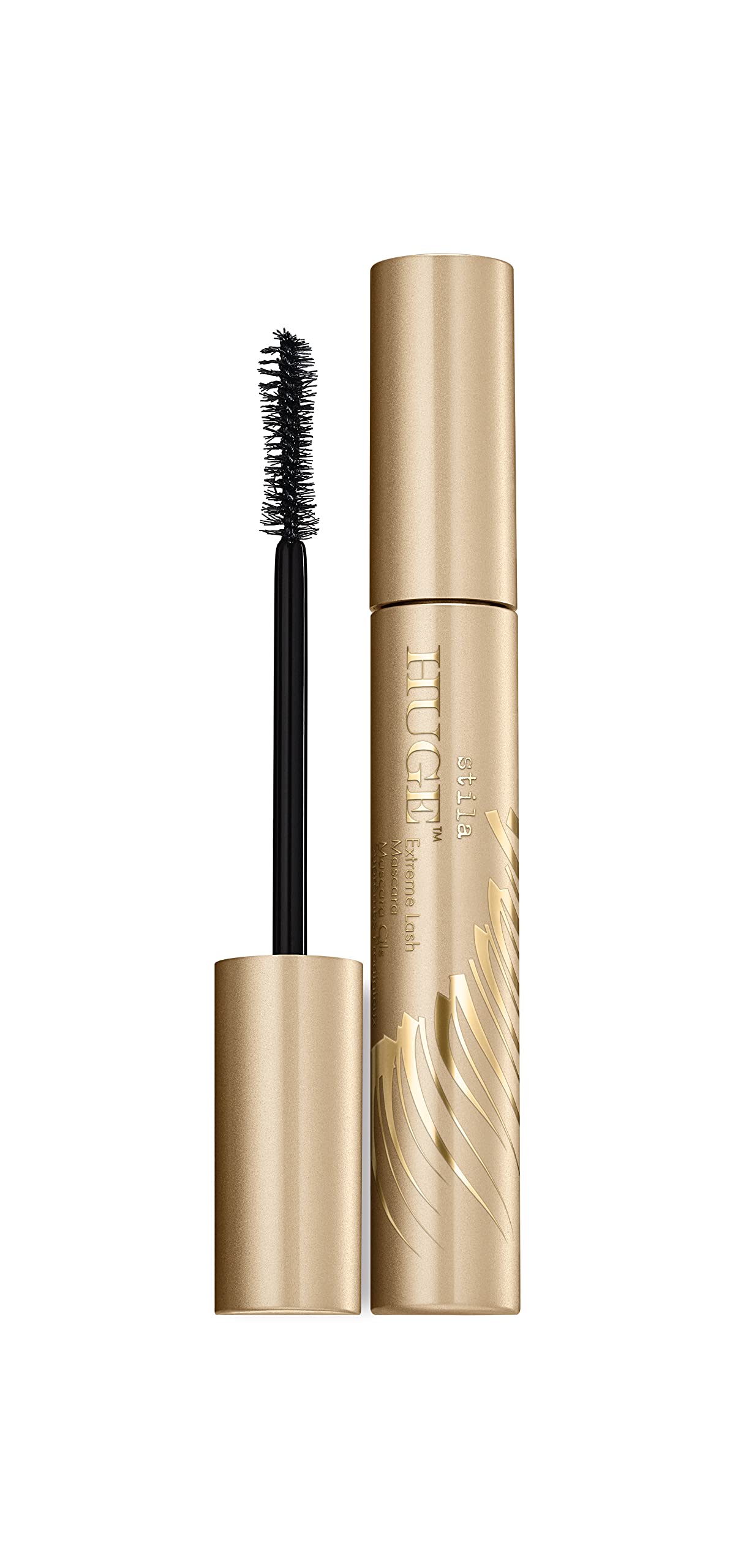 stila HUGE Extreme Lash Mascara, Intense Black | Volume, Full Length, Curl, Lift, No Clump, Crunch or Smudge | Lightweight, Long-Lasting Buildable Eye