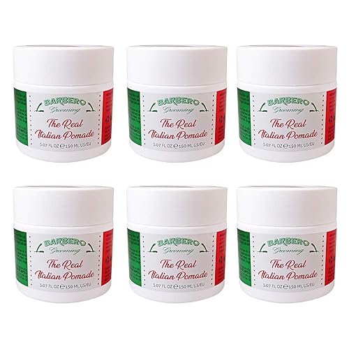 Barbero Grooming the Real Italian Pomade Medium Hold 5.07 oz / 150 ml pack of 6