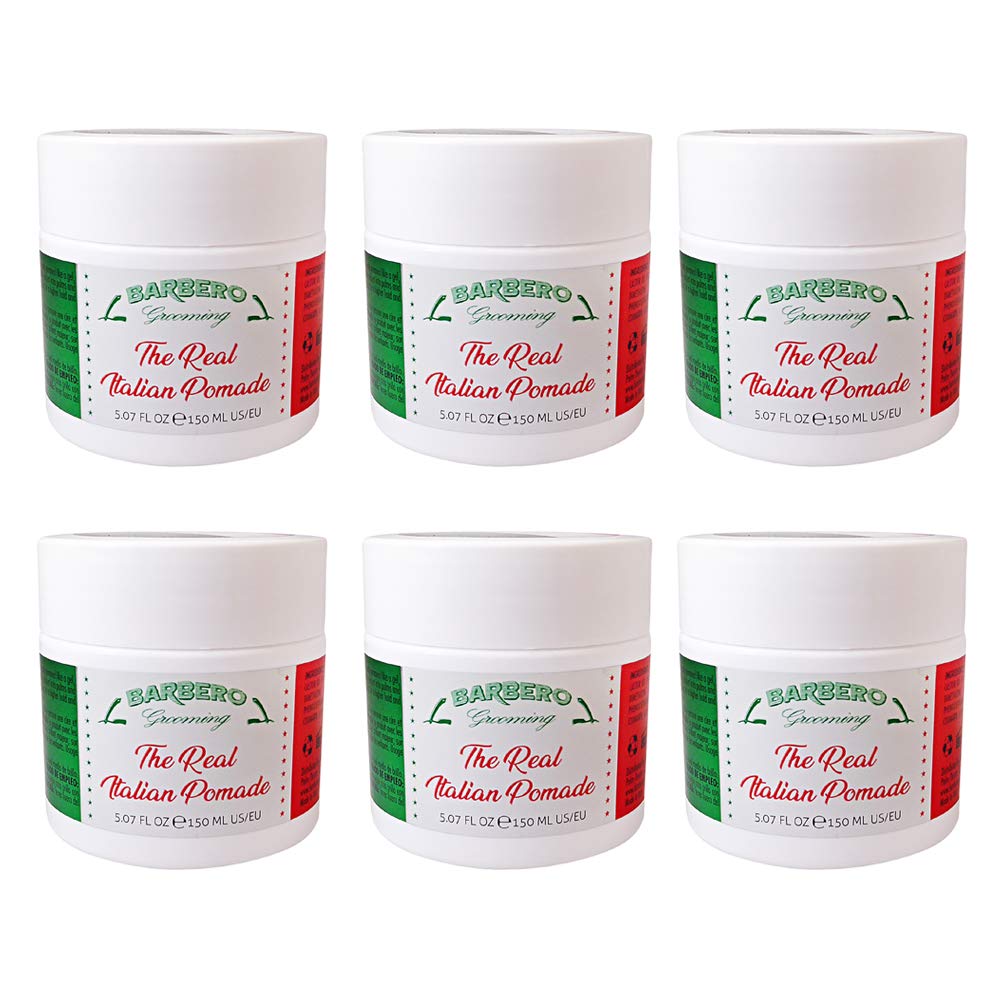Barbero Grooming the Real Italian Pomade Medium Hold 5.07 oz / 150 ml pack of 6