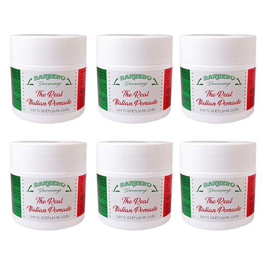 Barbero Grooming the Real Italian Pomade Medium Hold 5.07 oz / 150 ml pack of 6