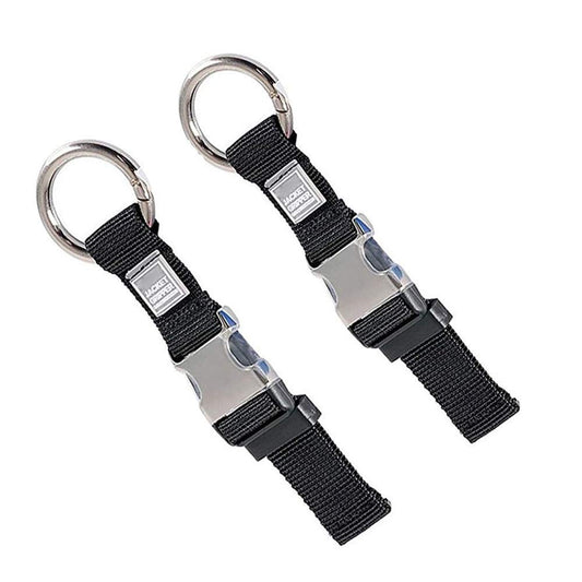 2PCS Add-a-Bag Luggage Straps – Heavy Duty Suitcase Belt Jacket Gripper for Carry-On, Extra Bags & Travel Accessories (Black)