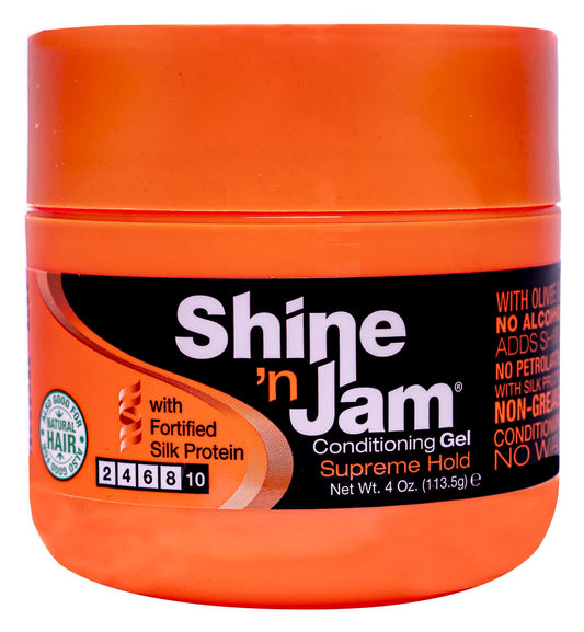 AmPro Shine 'n Jam Conditioning Gel Supreme Hold 4.0 Oz (Pack of 1)