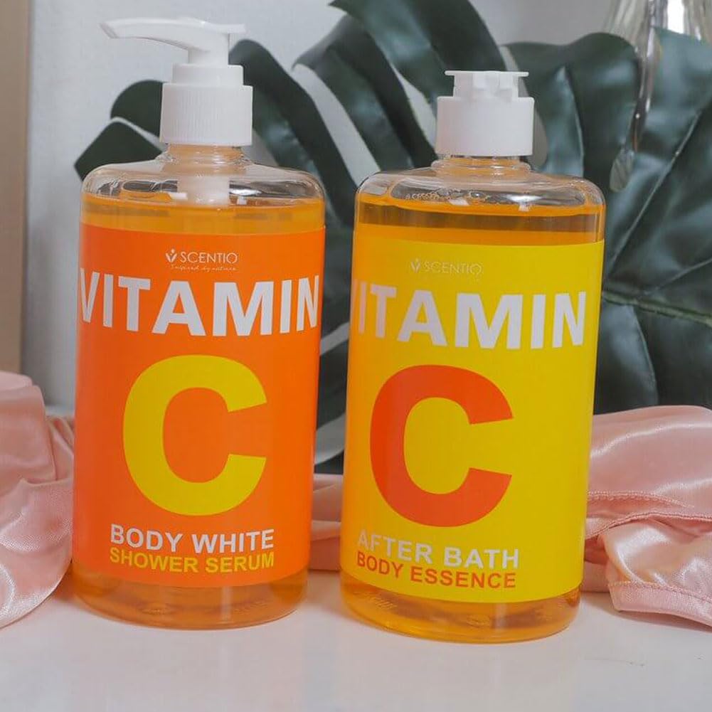 SCENTIO Vitamin C After Bath Body Essence 450 ML., 15.87 Fl Oz (Pack of 1)