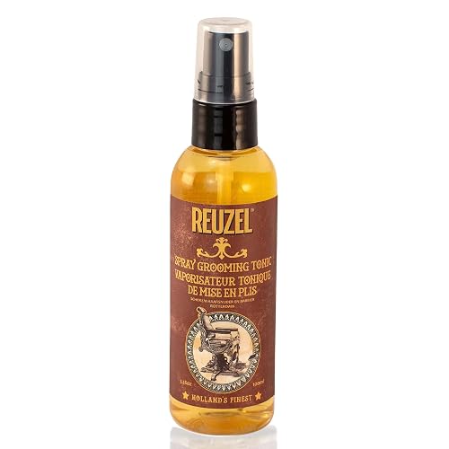 REUZEL Spray Grooming Tonic Volumizing Pre-Styler for Men, Lightweight Blow Dry Heat Protectant, Adds Volume, Lift & Texture, For Fine & Thin Hair