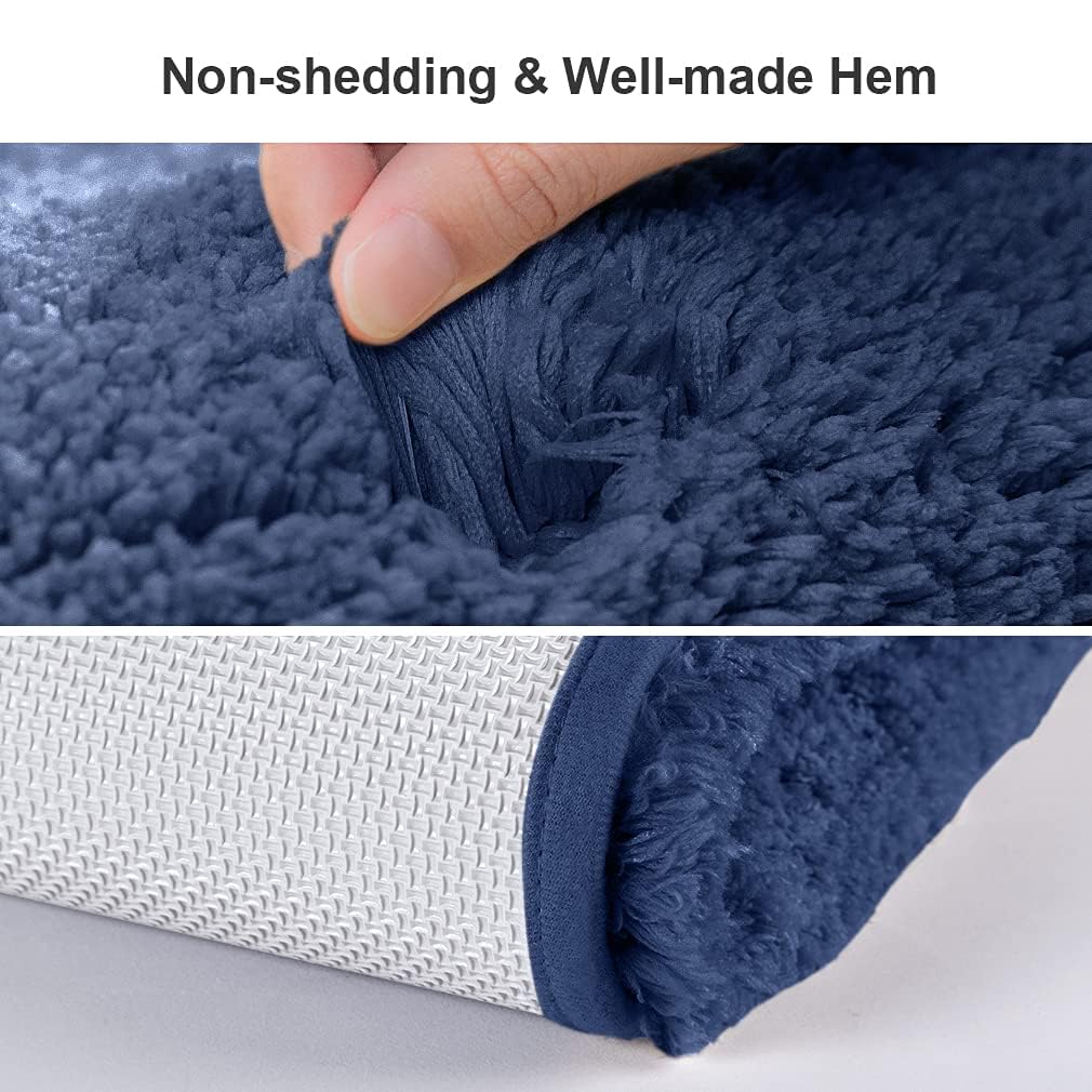 VANZAVANZU Long Bathroom Rugs Runner Bath Runner Rugs for Bathroom Non Slip Extra Soft Absorbent Long Bath Mat Microfiber Shaggy Thick Luxury Bath…