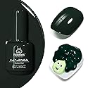 Beetles Green Gel Nail Polish, 15ML 0.51OZ Dark Green Color Soak Off UV Nail Lamp Forest Color Gel Polish Manicure Salon DIY Nail Art Design