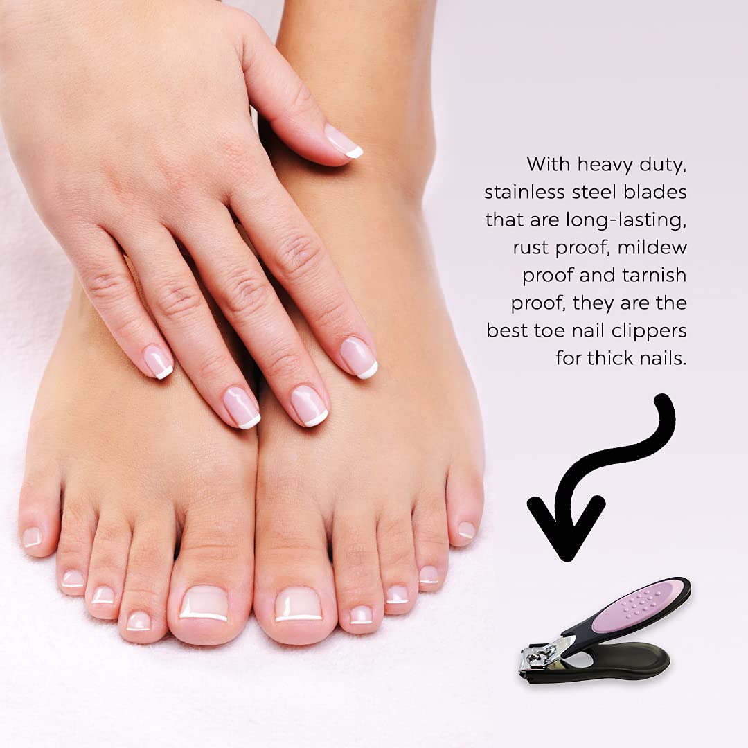 Dream Cut Nail Clipper, Toenail Clippers, Chrome Plated, Stainless Steel, Sharp, Sturdy, Comfort Grip, Nail Catcher, for Men and Women, Nail Cutter