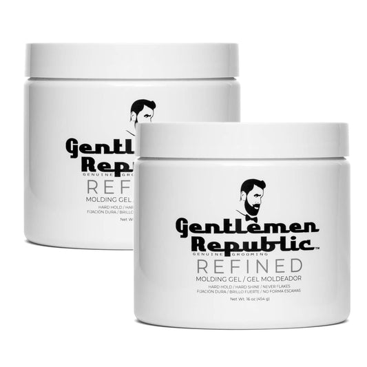 Gentlemen Republic Refined Hair Gel for Men 16oz - Professional Formula for 24 Hr Shine and Strong Hold, Humidity Resistant Styling Gel for hair, 100% Beauty & Personal Care Gentlemen Republic