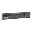 Quantum QTB306GY Gray Tip Out Bin with 6 Compartments