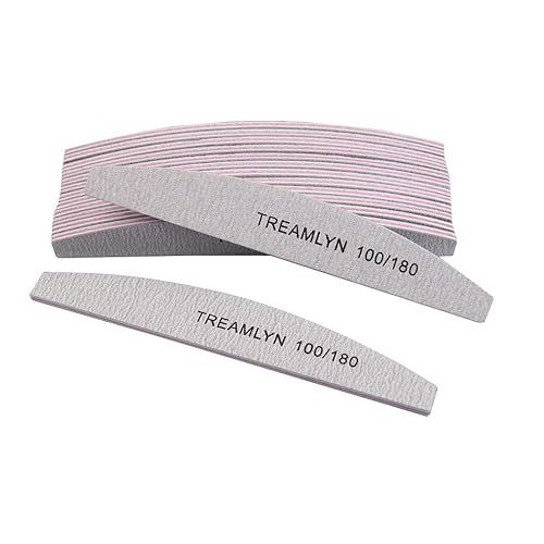 10 Pcs Rough Nail File 100/180 Grit, Heavy Duty Nail Files for Acrylic/Natural Nails, Emery Boards for Nails, Strong Finger Nail Filler, Coarse Nail