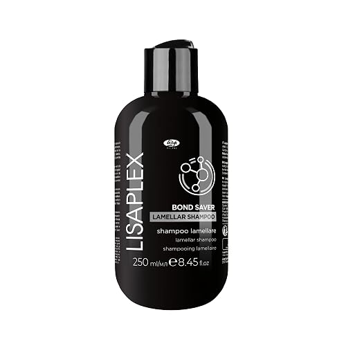 Lisap Lisaplex Bond Saver Lamellar Shampoo for All Hair Types - Damaged Hair Repair, Care & Strengthen, Sulfate Free, 8.45 fl oz