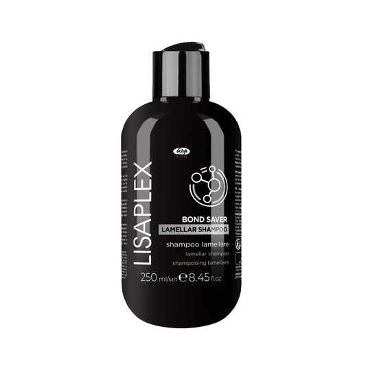 Lisap Lisaplex Bond Saver Lamellar Shampoo for All Hair Types - Damaged Hair Repair, Care & Strengthen, Sulfate Free, 8.45 fl oz