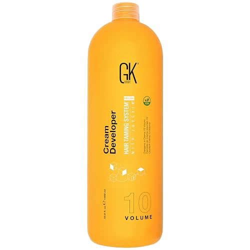 Global Keratin GK HAIR Professional Hair Creme 10 Volume Developer 33.8 Fl Oz for Hair Coloring Bleach - High-Performance Long Lasting Semi-Permanent