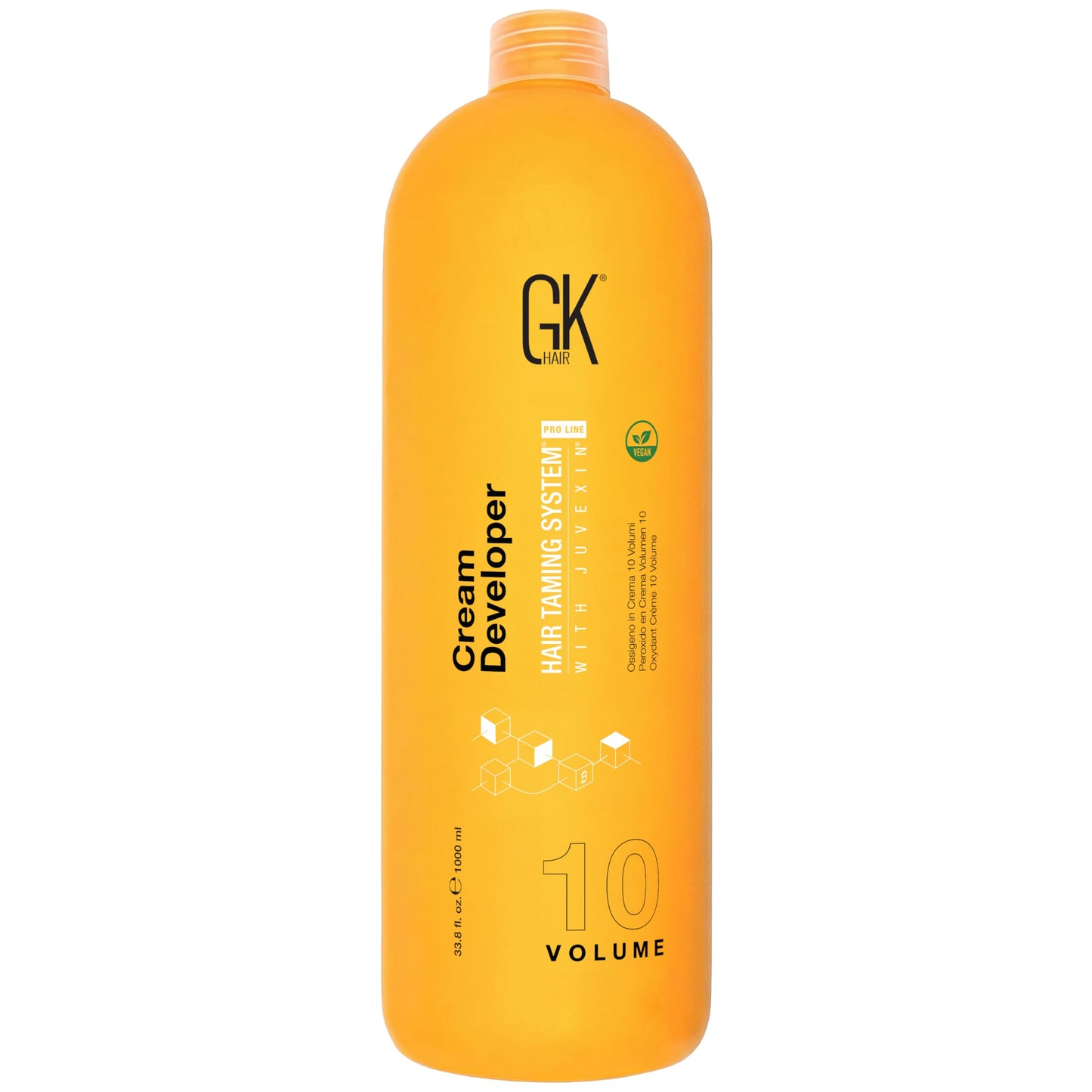 Global Keratin GK HAIR Professional Hair Creme 10 Volume Developer 33.8 Fl Oz for Hair Coloring Bleach - High-Performance Long Lasting Semi-Permanent