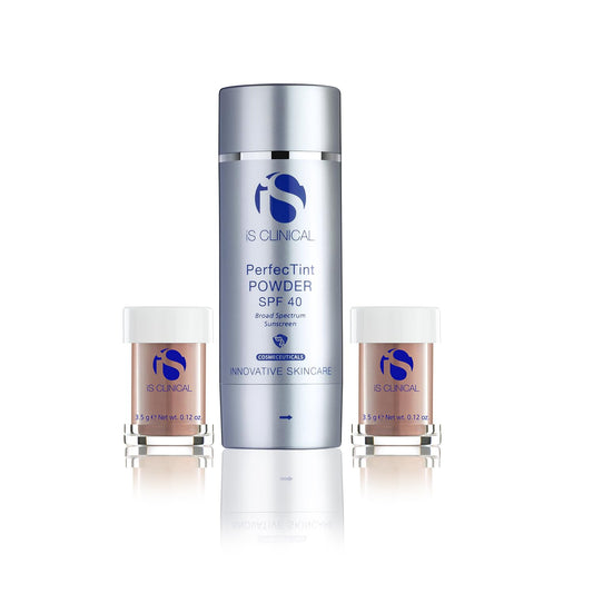 iS CLINICAL PerfecTint Powder SPF 40; Face Powder; Tinted SPF; Loose Face Powder for After Makeup Application