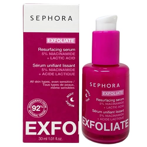 Sephora Exfoliate Resurfacing Serum Night with 5% Niacinamide + Lactic Acid - 30 mL / 1.01 fl oz