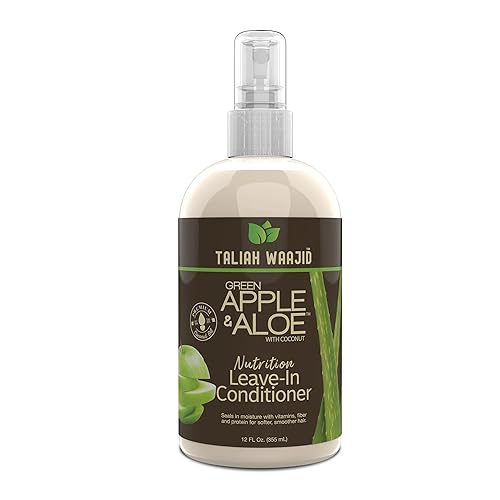 Taliah Waajid Green Apple & Aloe Nutrition Leave-In Conditioner with Coconut | Curl Moisturizer Vitamins, Fiber, and Protein Formula | Softer
