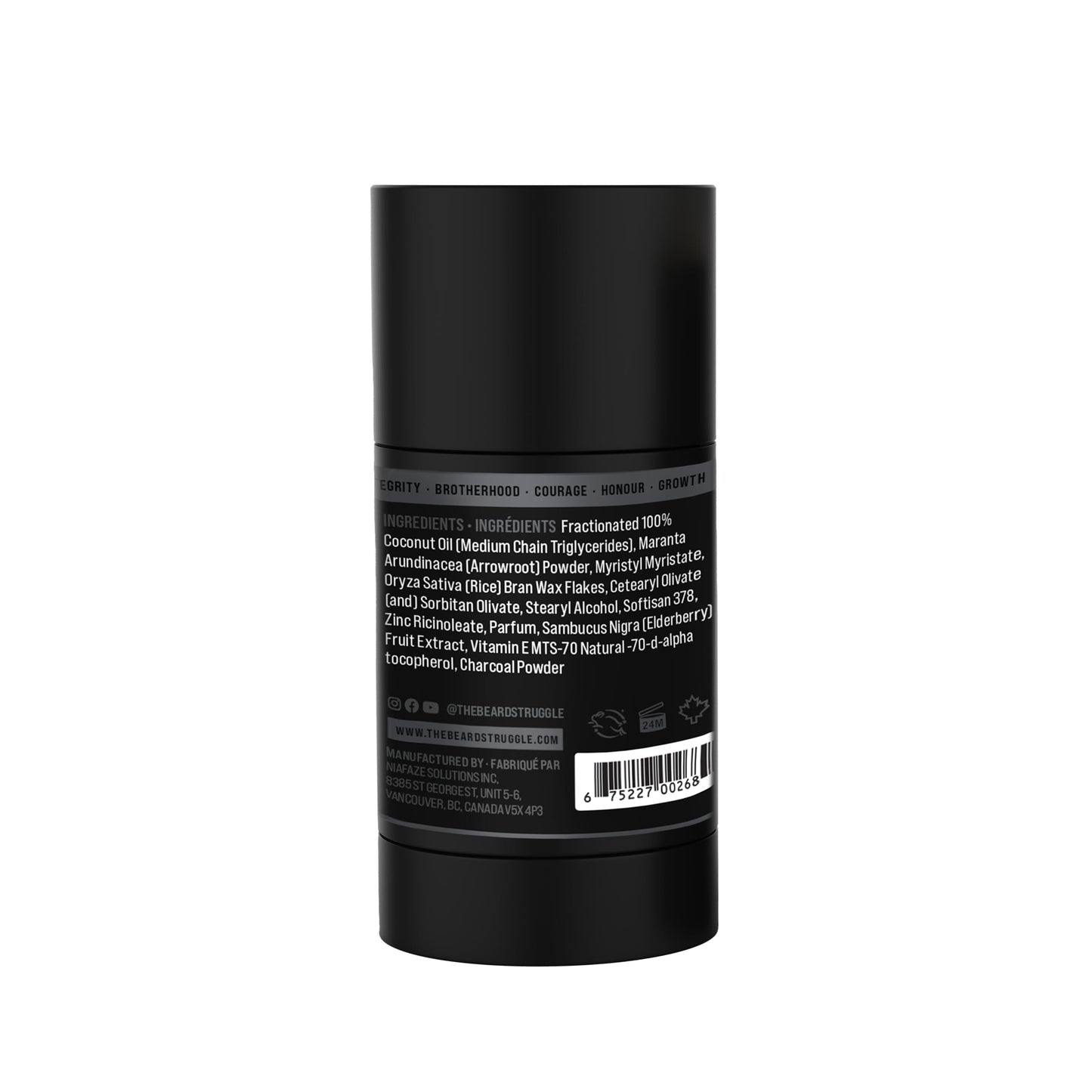 The Beard Struggle Marauder's Defense - Natural Charcoal Infused Deodorant Men, Aluminum Free - Platinum Collection, Surtr's Fury - 2.65 oz Beauty and Personal Care The Beard Struggle