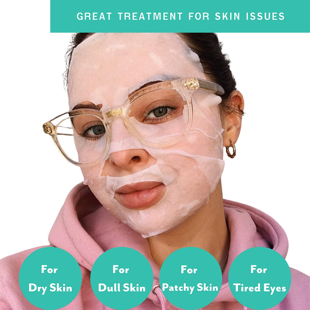 Patchology "All the Feels Sheet Masks - Hydrating Face Masks for dry skin and blotchy redness. Facial Sheet Mask Skincare Treatment to reduce