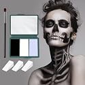Halloween Skeleton Makeup, Complete Skeleton/Skull Makeup Kit Face Paint SFX Character Set With 1 Brush&3 Sponges, for Clown, Art Cosplay Party