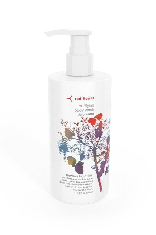 Red Flower Palo Santo Purifying Body Wash - Cleanse & Hydrate Botanical Shower Gel with Organic Fruit & Leaf Extracts for Hydrated, Radiant Skin (10 Beauty & Personal Care Red Flower