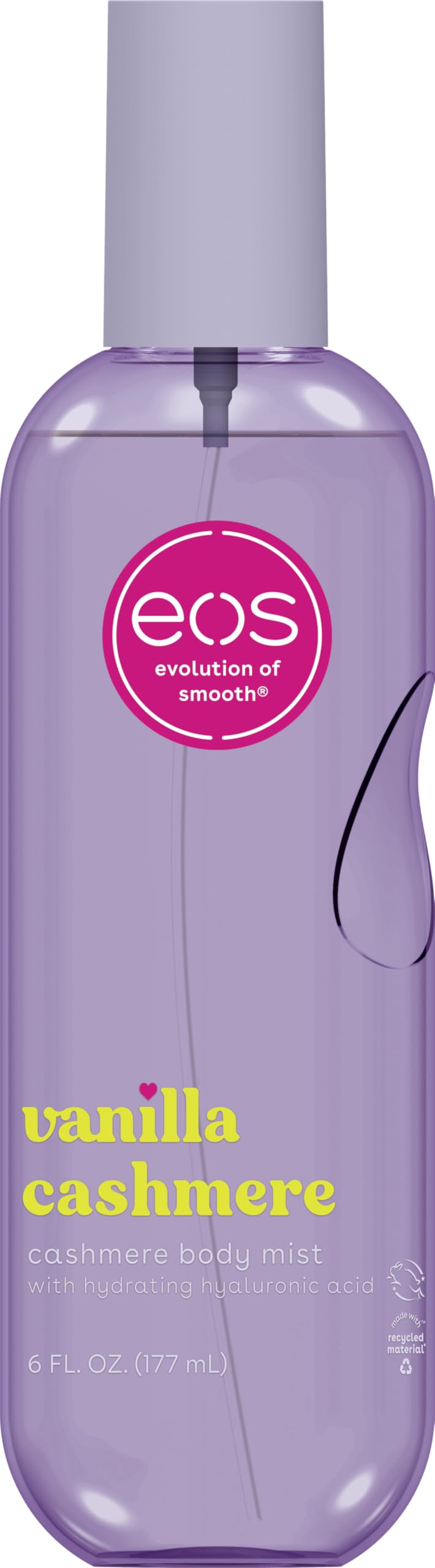 eos Cashmere Body Mist, Vanilla Cashmere, Soft Musk, Cozy Caramel, Hair Mist, Body Spray for Women Moisturizing, Hyaluronic Acid, Vanilla Body Spray