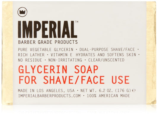 Imperial Barber Glycerin Soap for Shave & Face Use, 6.2 oz. Beauty & Personal Care Imperial Barber Grade Products