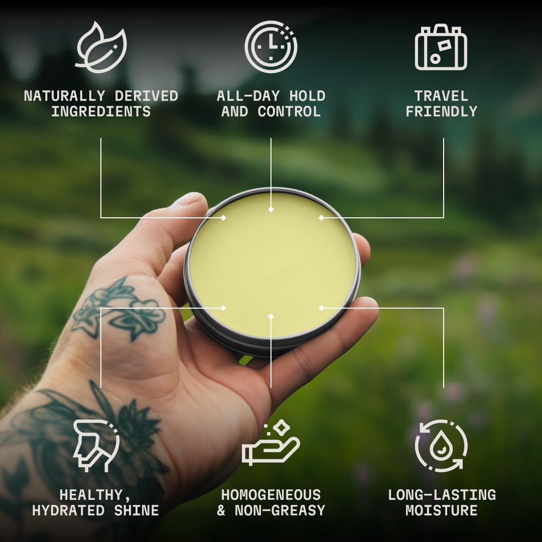 Striking Viking Beard Balm for Men - Leave in Beard Conditioner - Styling Balm Made with Naturally Derived Beard Butter, Argan & Jojoba Oils (2 Ounce